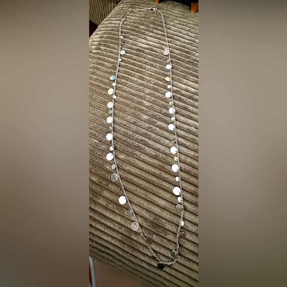 Lia Sophia Silver Disc Necklace